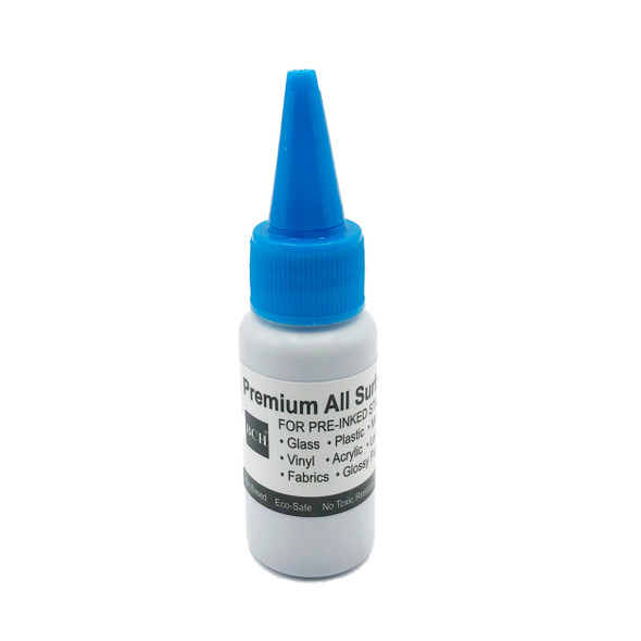 BCH Premium Universal All-Surface Stamp Ink - Oil Based for Pre-Inked Stamps - Blue 20 ml (0.68 oz)