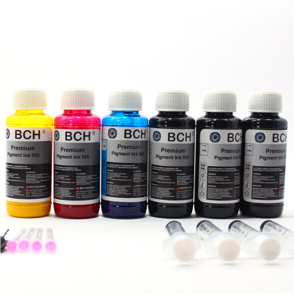 Premium Pigment Refill Ink - 100 ml x 4 Four Color for HP (KP600X-H950)