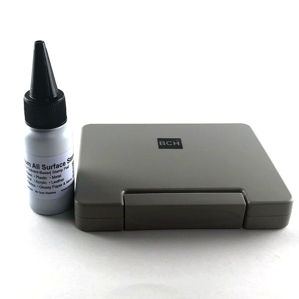 All-Surface Stamp Ink Combo: Black Fast-Dry Ink + Tight-Seal Stamp Pad
