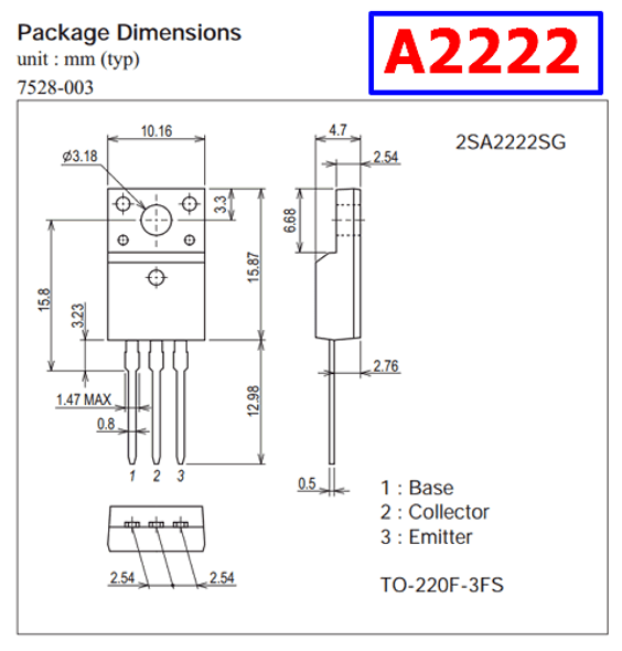 Transistor Pair C6144 (2SC6144) and A2222 (2SA2222) for Epson EcoTank & WorkForce WF-2630