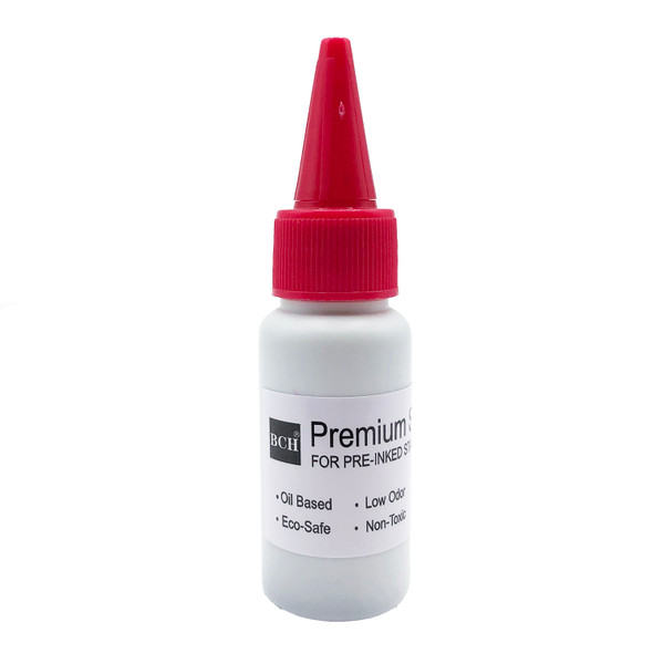 Magenta Oil-Based Premium Stamp Refill Ink by BCH for Pre-Inked Rubber Gel Pads & Dot Matrix Ribbons - 20 ml -0.68oz
