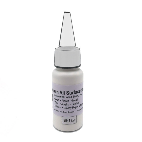 White - BCH Premium All-Surface Stamp Ink - Solvent Based Fast Dry White