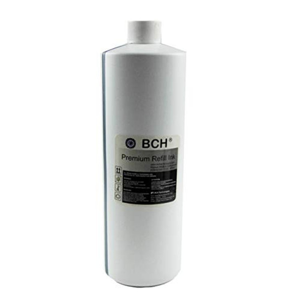 BCH Bulk 1 Liter BLACK (1000 ml) Premium Black Dye Ink for HP