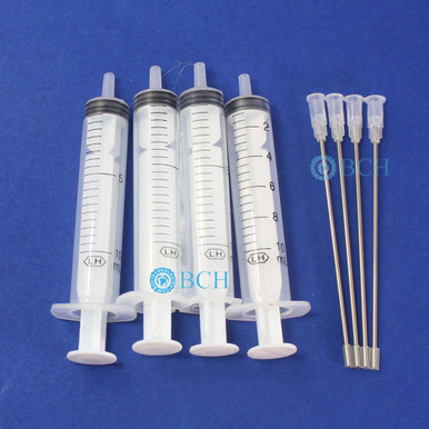 5 pc 10ml syringe with blunt 8cm long needle for refill ink CISS and  cartridges