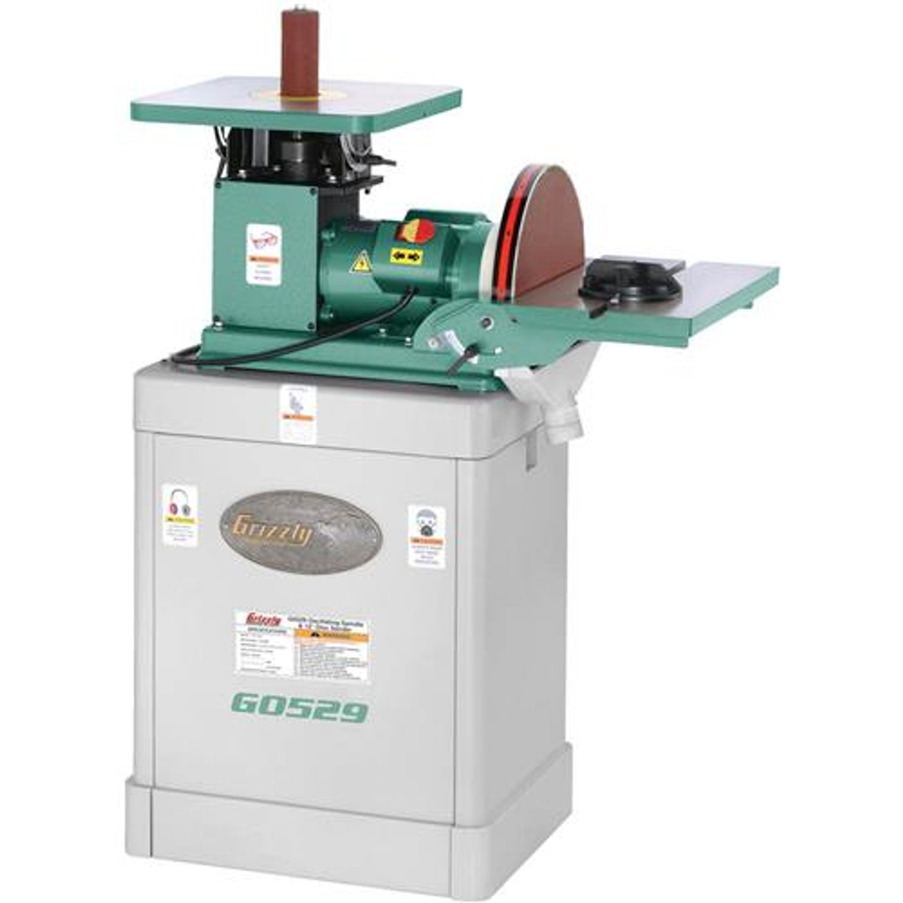 Grizzly G0529 110v Oscillating Spindle 12 Inch Disc Sander Us