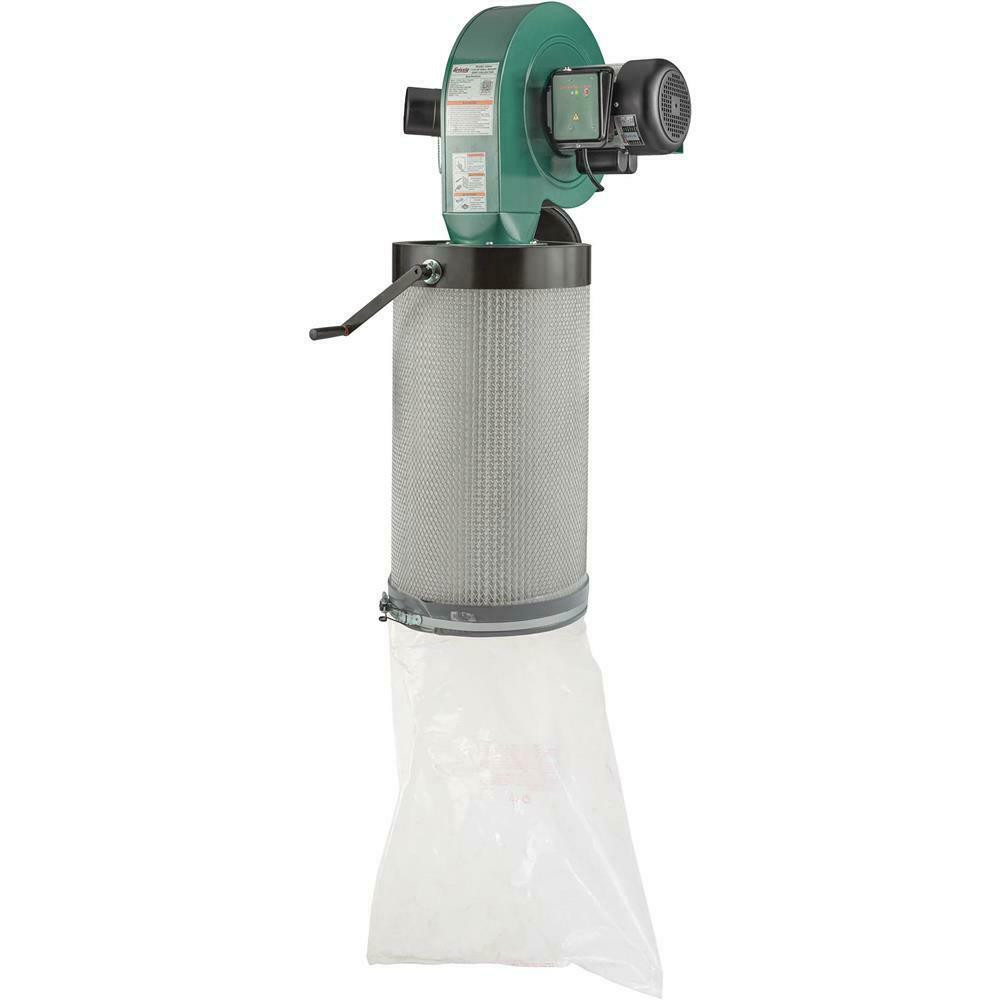 Grizzly G0944 - 1-1/2 HP Wall-Mount Dust Collector with Canister