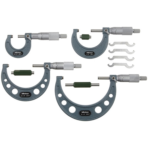 OutofHand Metrc メトリック Mitutoyo Vernier Outside Micrometer 4-Piece Set 0-4