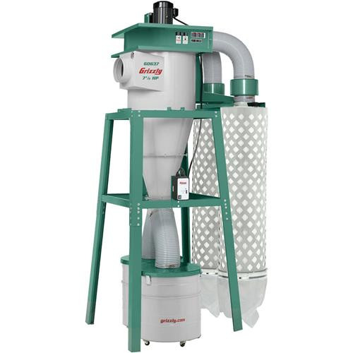 Grizzly G0637 220V/440V 7-1/2 HP 3-Phase Cyclone Dust Collector