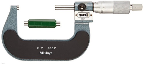 Mitutoyo 193-213, 2" - 3" X .0001" Digit Outside Micrometer, Ratchet