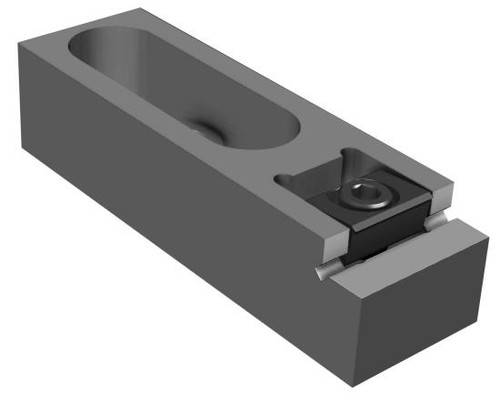 Mitee-Bite® Modular Pitbull® Clamp, Slotted Medium Size, Knife Edge, 3,600 lbf Holding Force. Use 1/2" Mounting Screws.