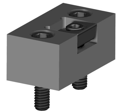 Mitee-Bite® Modular Pitbull® Clamp, Compact Medium Size, Knife Edge, 3,600 lbf Holding Force. Use M8 Mounting Screws.