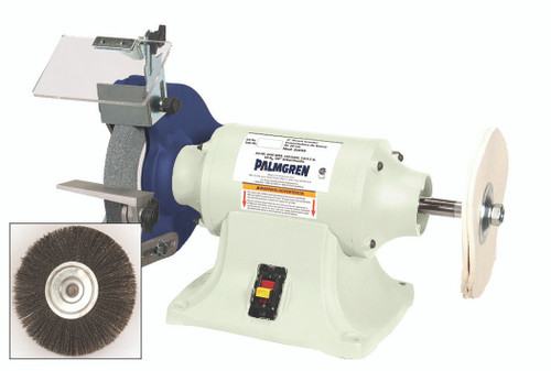 Palmgren 8" Powergrind Combination Heavy Duty Bench Grinder & Buffer