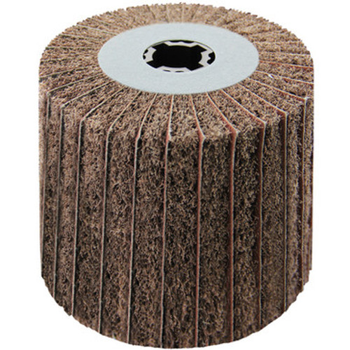 4 x 4 x 3/4 In. Quad-Keyway Interleaf Flap Wheel Drum / Roll | Very Fine / 240 Grit | Wendt 323487