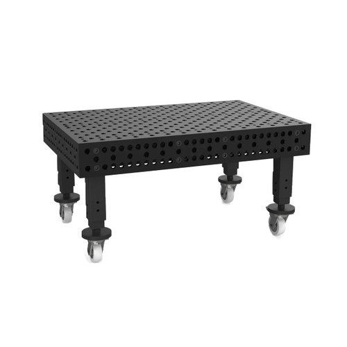 BuildPro ALPHA 28 2.0 x 1.0 M Welding Table, Height-Adjustable Legs with Casters and Locking Brakes, Table Surface Height 750-950 mm (T28-2010XQ-C1)