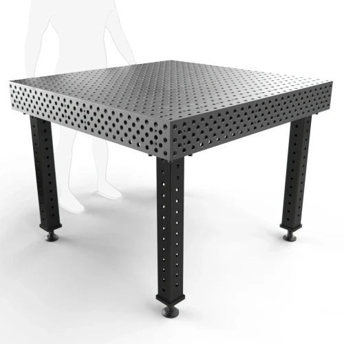 BuildPro 4' x 4' ALPHA 5/8 Welding Table, Nitrided Finish, Heavy-Duty Legs, Table Surface Height 36.5" (TA5-4848Q-A1)