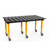 BuildPro 6-1/2' x 4' Slotted Welding Table, Nitrided Finish, Adjustable Heavy-Duty Legs with Casters, Table Surface Height 33.3" - 43.3" (TMQRC57846)