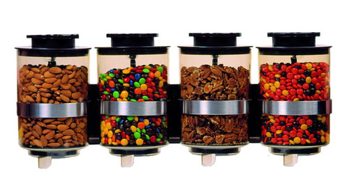 Four Dispensers with Wall Mount Four Dispensers with Wall Mount