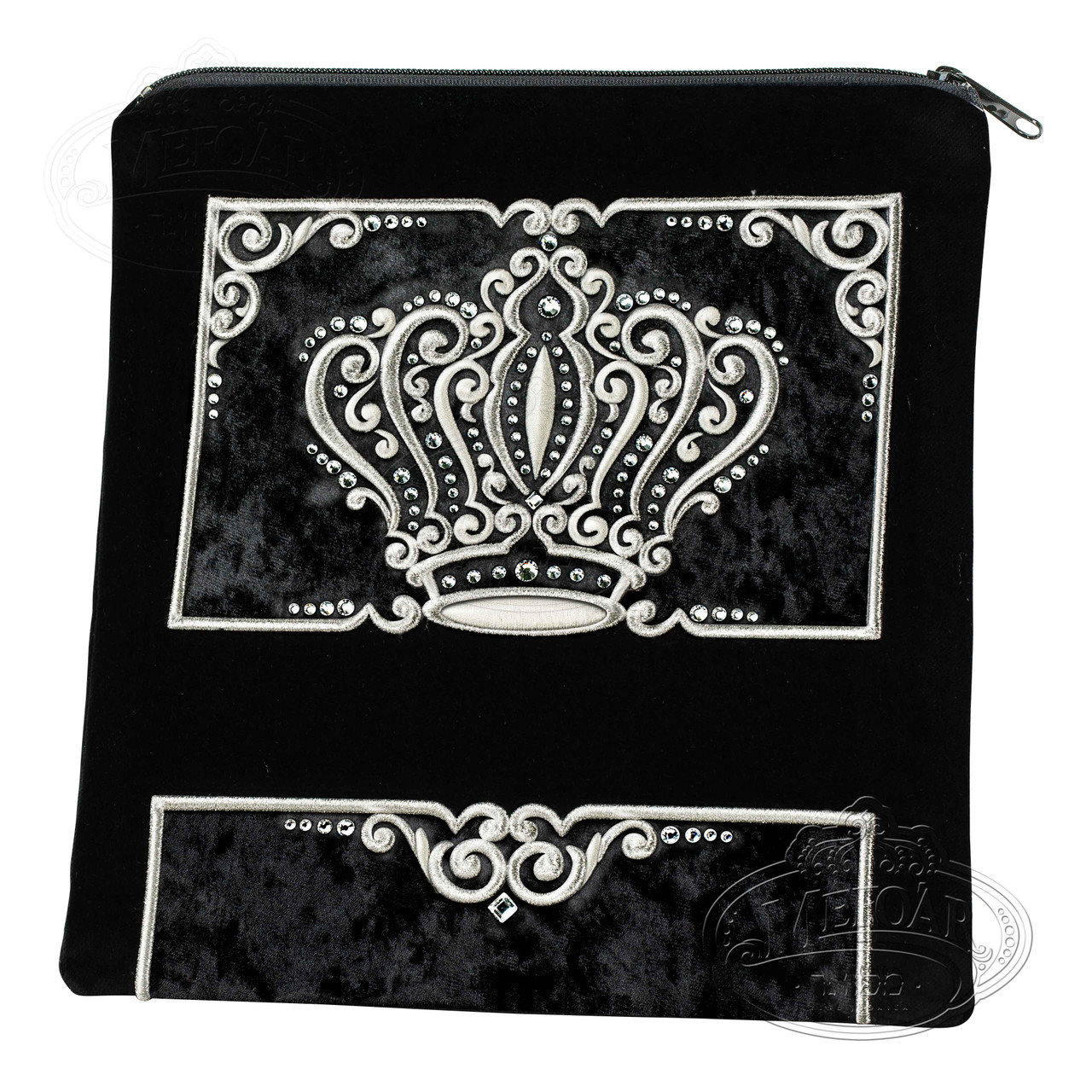 Keter Velvet Tefillin Bag - Crown and Arch Design – judaicatown