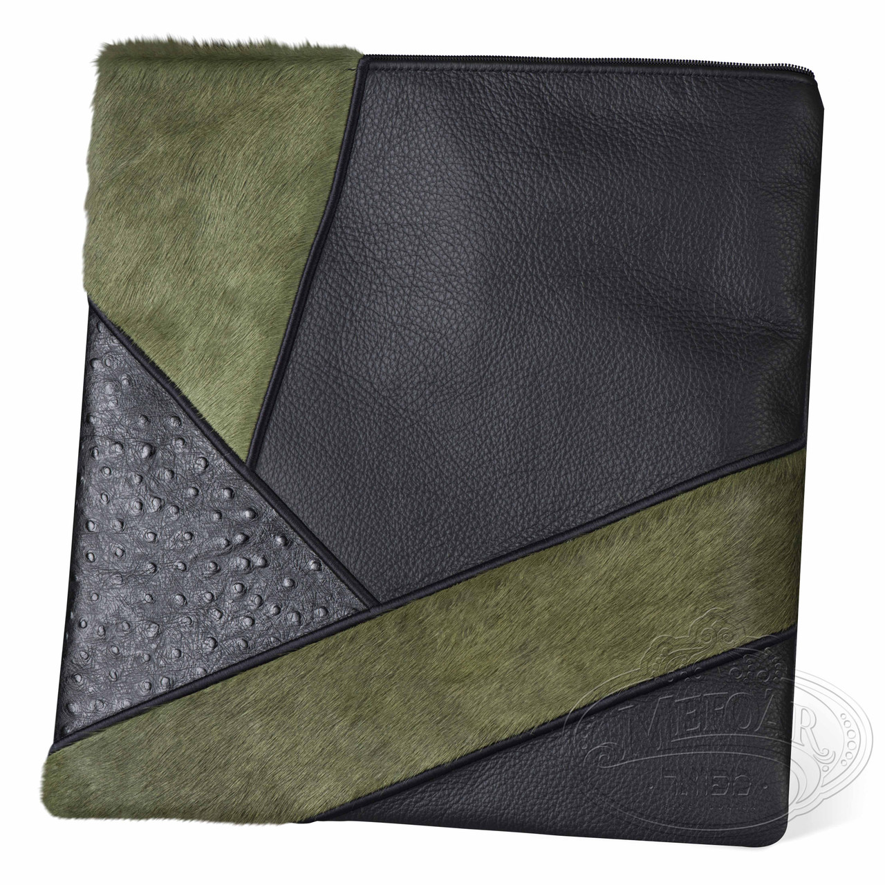 Precise Design, Elegant Style Tallis / Tefillin Bag, Black Leather