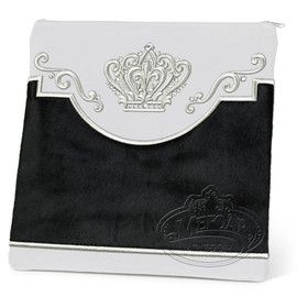Dignified Grace, Elegant Style Tallis / Tefillin Bag, White/Black Fur, LF Dignified Grace, Elegant Style Tallis / Tefillin Bag, White/Black Fur, LF