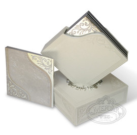 Zemiros Shabbos Set 6 pcs, WHITE with Holder to be a Table Stand. Gift Box included