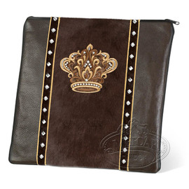 Finest Splendor, Decorative Style Tallis / Tefillin Bag, Brown/Brown Fur, LF