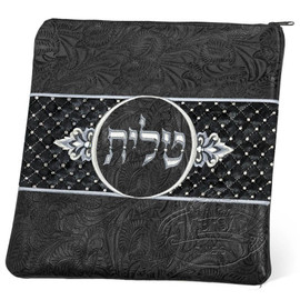 Incomparable Form, Elegant Style Tallis / Tefillin Bag, Black Exotic/Black, EX Incomparable Form, Elegant Style Tallis / Tefillin Bag, Black Exotic/Black, EX