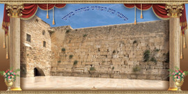 Sukkah Mural - Printed on Fabric, Mega Size - Kotel (4' 11" x 9' 10") Sukkah Mural - Printed on Fabric, Mega Size - Kotel (4' 11" x 9' 10")