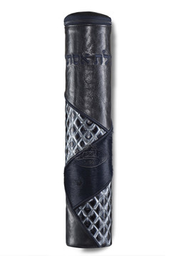 Megilla Case:  Navy leather &Fur with Navy Diamond  leather 