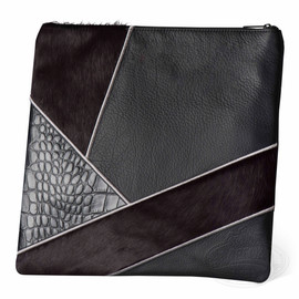 Precise Design, Elegant Style Tallis / Tefillin Bag, Black Leather, Black Crocodile Leather / Black Fur Precise Design, Elegant Style Tallis / Tefillin Bag, Black Leather, Black Crocodile Leather / Black Fur