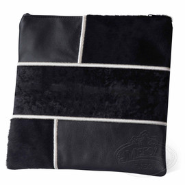 Blocked Precision,  Elegant Style Tallis / Tefillin Bag, Black Leather, Black Velvet/ Black Fur Blocked Precision,  Elegant Style Tallis / Tefillin Bag, Black Leather, Black Velvet/ Black Fur
