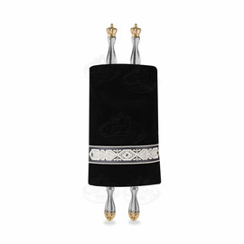 Velvet Torah Mantle - Style 353-Black
