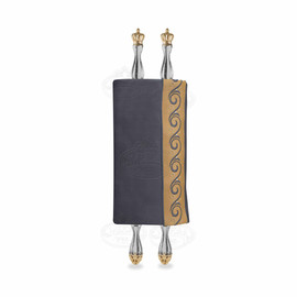 Leather Torah Mantle - Style 354-Grey