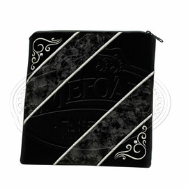 Black Velvet with Black Crushed Velvet Tallis and Teffilin Bag, Silver Emb #416