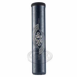 Navy Leather Megillah Holder, with Gold Embroidery  Navy Leather Megillah Holder, with Gold Embroidery