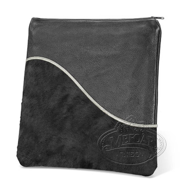 Exceptional Artistry, Modern Style Tallis / Tefillin Bag, Black/Black Fur, LF