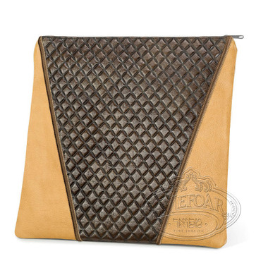 Supreme Finery, Modern Style Tallis / Tefillin Bag, Camel/Brown Exotic, LE