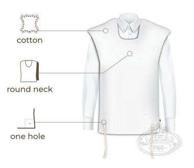 Cotton Tzitzis, Round Neck, Ashkenaz (One Hole), Meyuchad Strings, Size:8 (2)