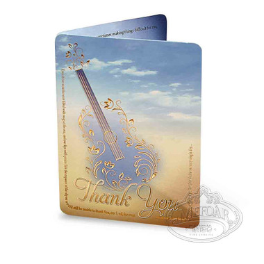 Thank You Card Light Blue/Beige