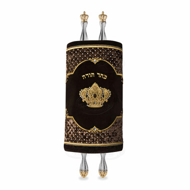 Velvet Torah Mantle -802-Brown