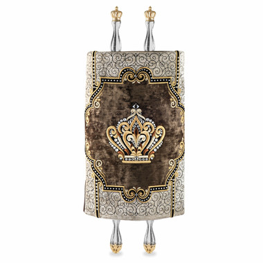  Velvet Torah Mantle - Style 811 -Brown