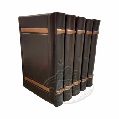 Antique Espresso Leather Machzor - מחזור שבח: Style E30