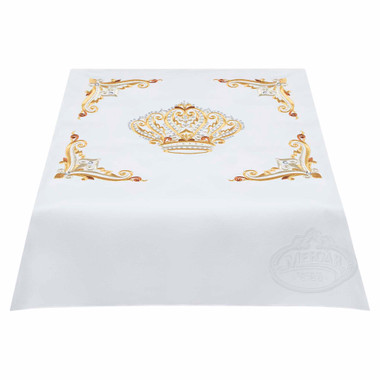 Shtender Cover White Leather Style#805-  Gold Embroidery