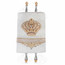 Leather & Fur Torah Mantle - Style 323-White