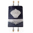 Leather & Fur Torah Mantle - Style 323-Navy