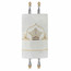 Fur an Leather Torah Mantle - Style 435 -White and Gold