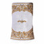 Velvet Torah Mantle - Style 805-White and Gold