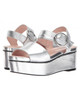 Avec Les Filles Audra Women Platform Wedge Sandals , Silver (17351821-P)