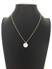 Lonna & Lilly Women Mother Of Pearl & Crystal Initial Pendant Necklace