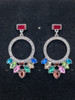 Superstar Accessories Women Multi Color Stone Drop Earrings